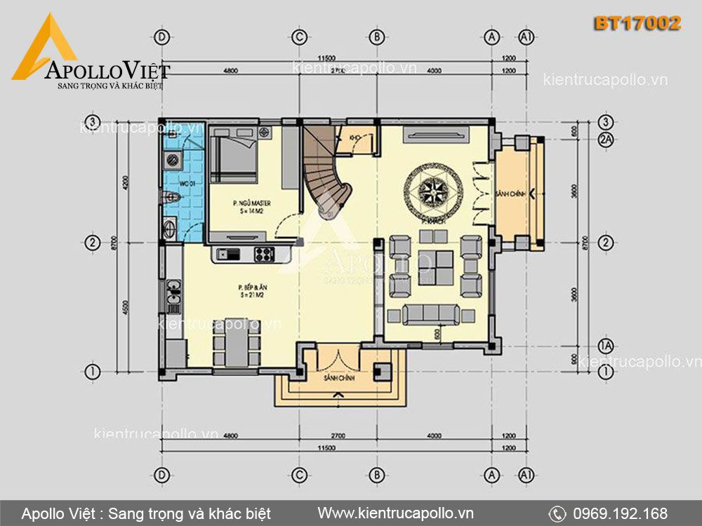 Mẫu biệt thự 2 tầng kiến trúc Tân cổ điển quý phái (BT17002)